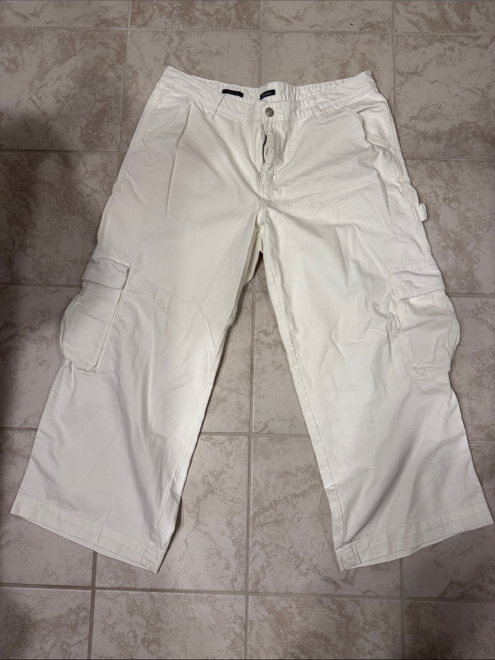 Women White Cargo Pants